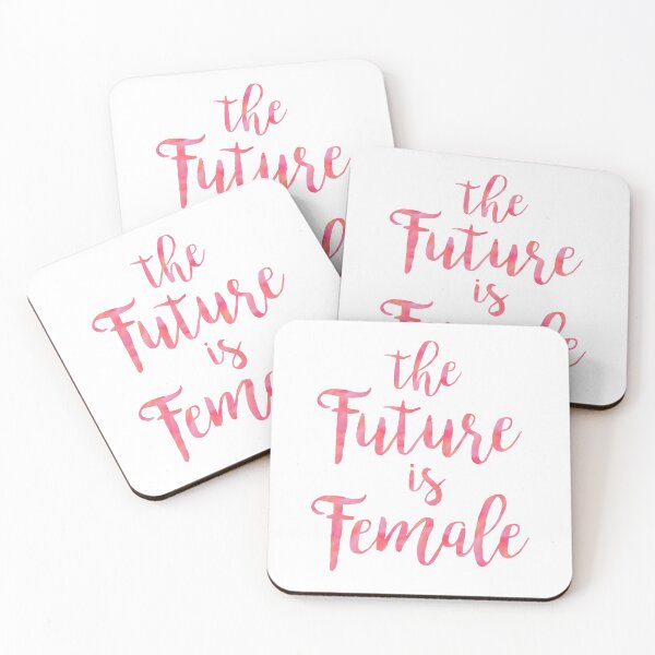 Item preview, The Future is Female Pink Quote designed and sold by blueskywhimsy.