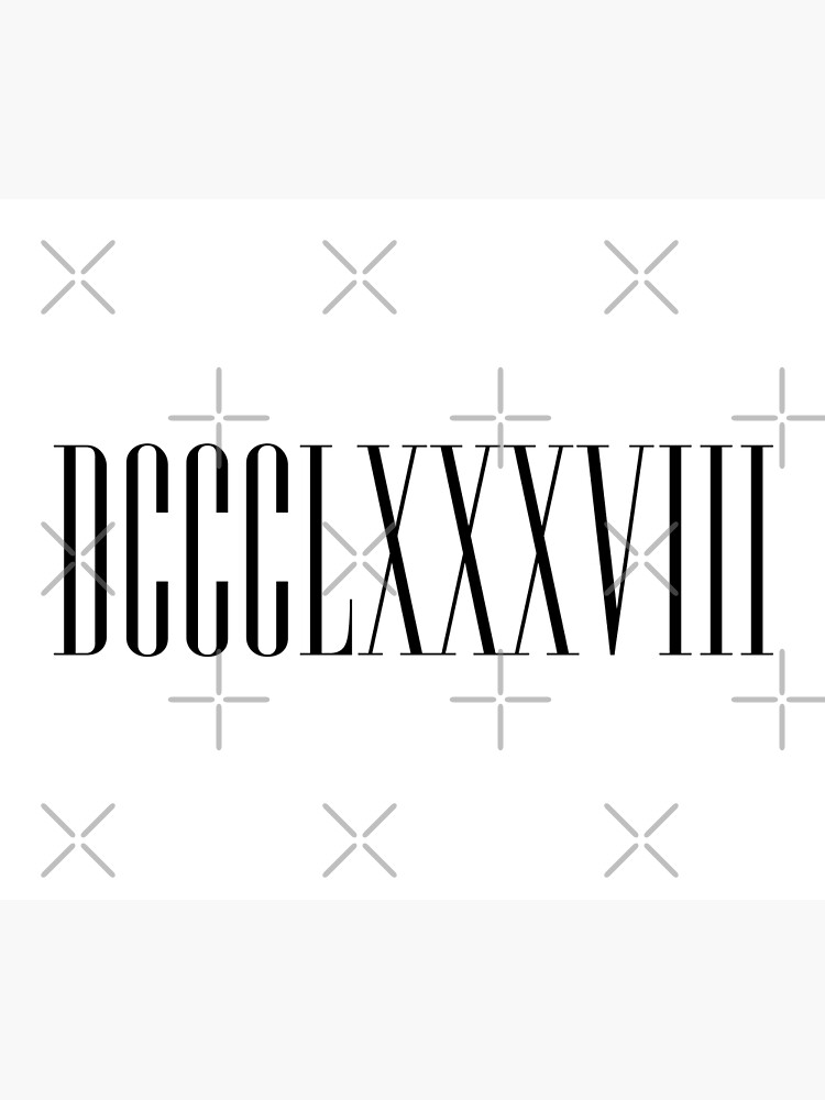 roman-numeral-888-roman-numeral-dccclxxxviii-number-888-roman