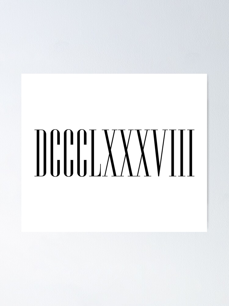 roman-numeral-888-roman-numeral-dccclxxxviii-number-888-roman