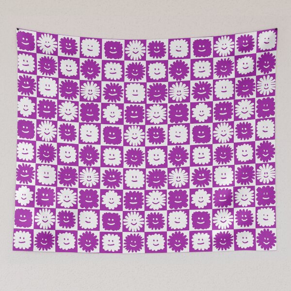 Item preview, Happy Flowers in purple designed and sold by studioanalog.