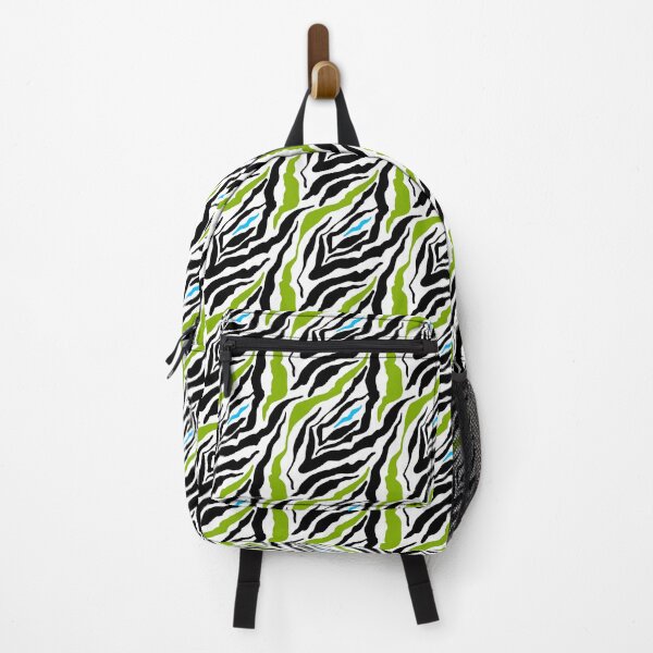 Item preview, GOWILD zebra endless pattern - green blue black - inverse designed and sold by GOWILDstyle.