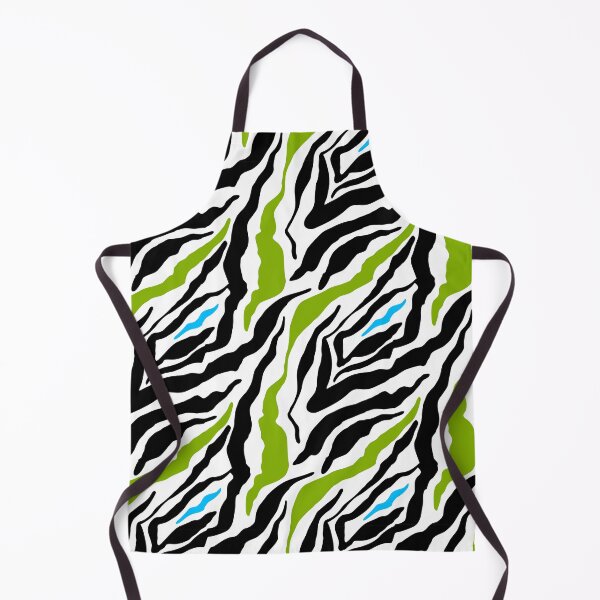 Item preview, GOWILD zebra endless pattern - green blue black - inverse designed and sold by GOWILDstyle.