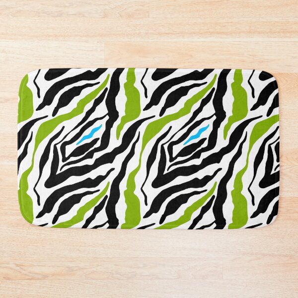 Item preview, GOWILD zebra endless pattern - green blue black - inverse designed and sold by GOWILDstyle.