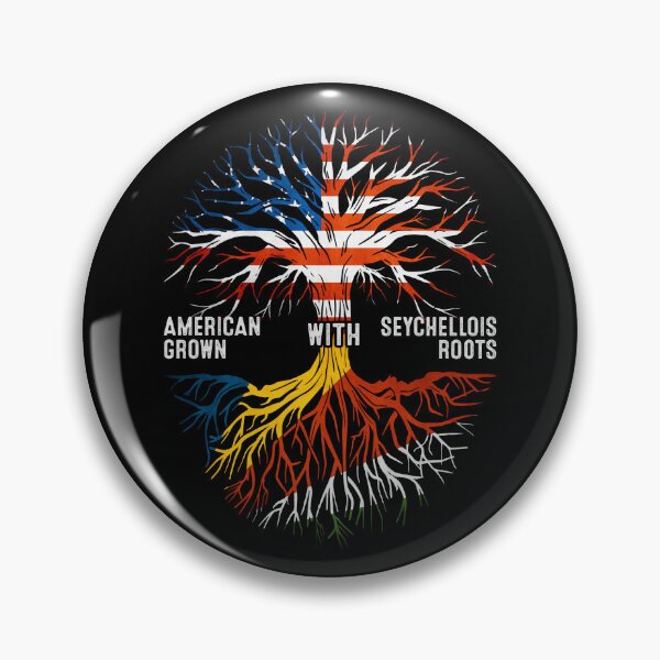 Aperçu de l'œuvre American Grown With Seychellois Roots Drapeau des Seychelles créée et vendue par MoHaCo.