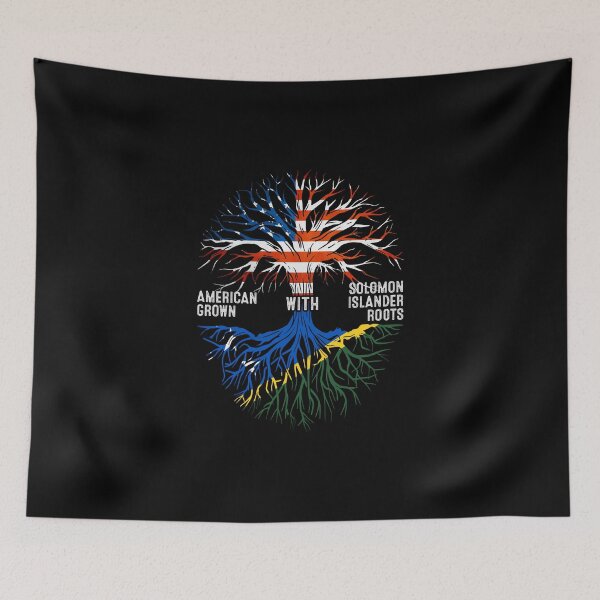 Item preview, American Grown With Solomon Islander Roots Solomon Islands Flag designed and sold by MoHaCo.