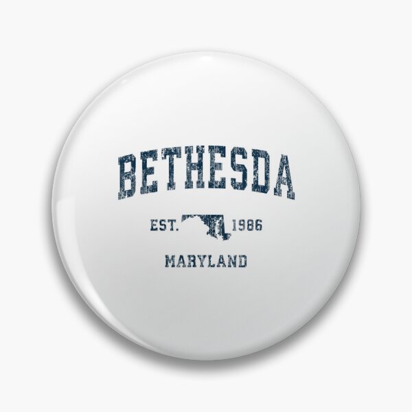 Item preview, Bethesda Maryland Md Vintage Sports Navy Print designed and sold by YumiSaka.