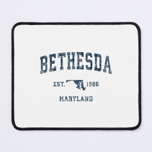 Item preview, Bethesda Maryland Md Vintage Sports Navy Print designed and sold by YumiSaka.