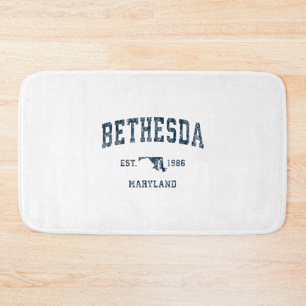 Item preview, Bethesda Maryland Md Vintage Sports Navy Print designed and sold by YumiSaka.