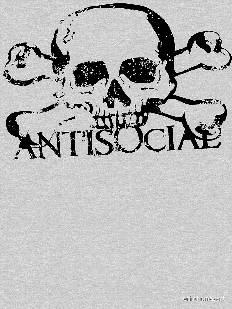 Antisocial Skull by erinthomasart