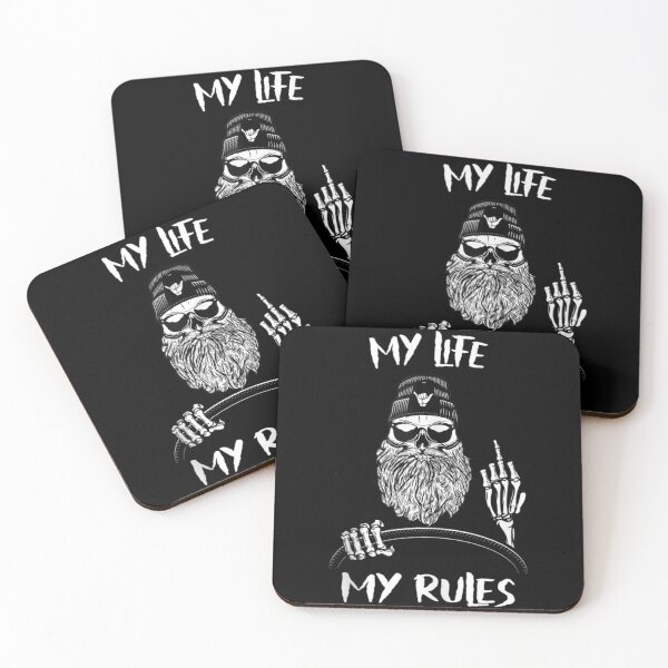 Item preview, Life Rules Beard Bearded Tattoo Tattooed Husband designed and sold by YumiSaka.