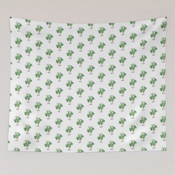 Item preview, Monstera Variegata watercolor leaves designed and sold by DePiano.