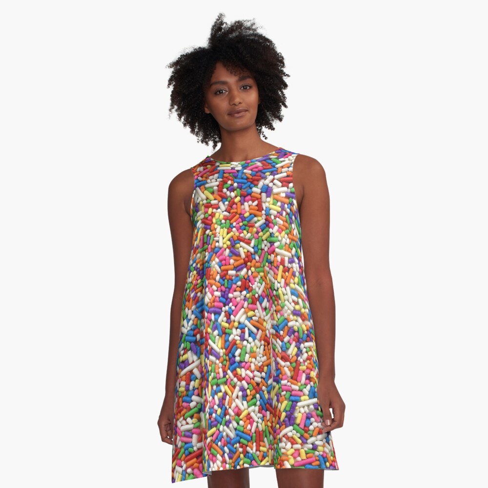 Rainbow Sprinkles A-Line Dress