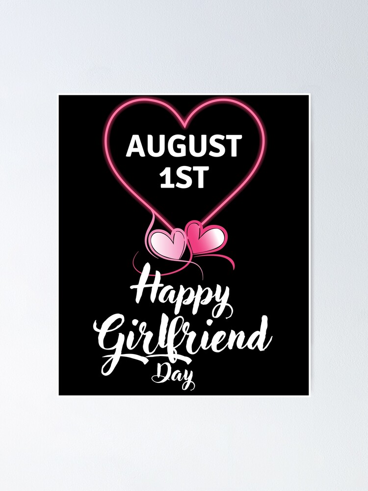 "Happy National Girlfriend Day" Poster for Sale by Finalstore Redbubble