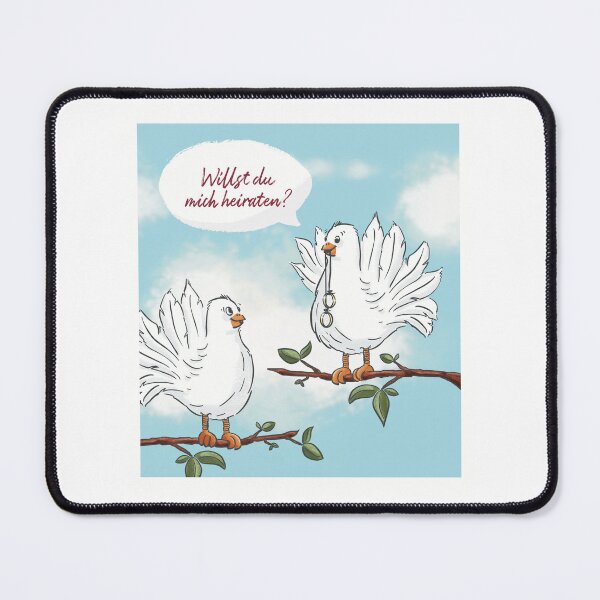 Item preview, Marriage proposal among lovebirds designed and sold by FrauBlaschi.