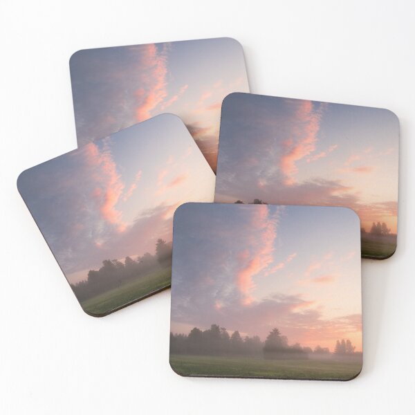 Item preview, Misty meadow sunrise landscape designed and sold by Juhku.