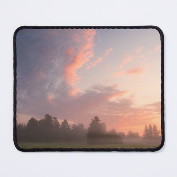 Item preview, Misty meadow sunrise landscape designed and sold by Juhku.
