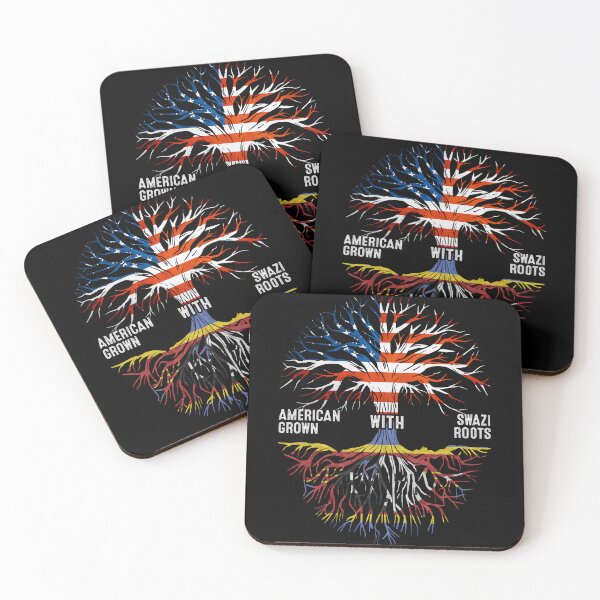 Item preview, American Grown With Swazi Roots Eswatini Flag designed and sold by MoHaCo.