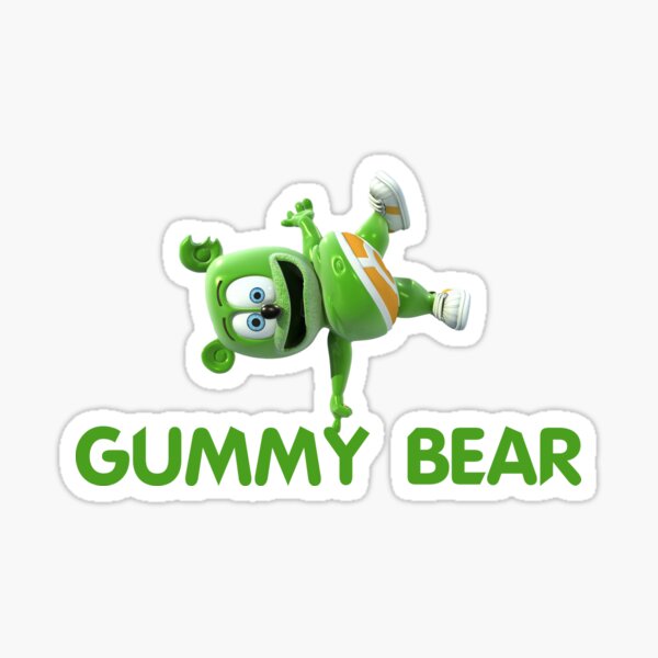 Gummy Thicc Green Gummy Bear With Big Butt' Sticker
