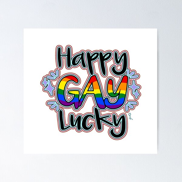 Item preview, Happy Gay Lucky designed and sold by InsomniaHeadArt.