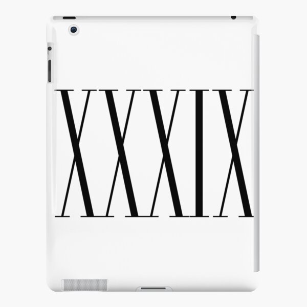 roman-numeral-39-roman-numeral-xxxix-number-39-roman-numerals-angel-number-39-ipad-case