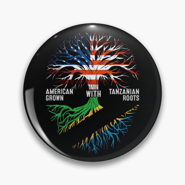 Item preview, American Grown With Tanzanian Roots Tree Tanzania Flag designed and sold by MoHaCo.