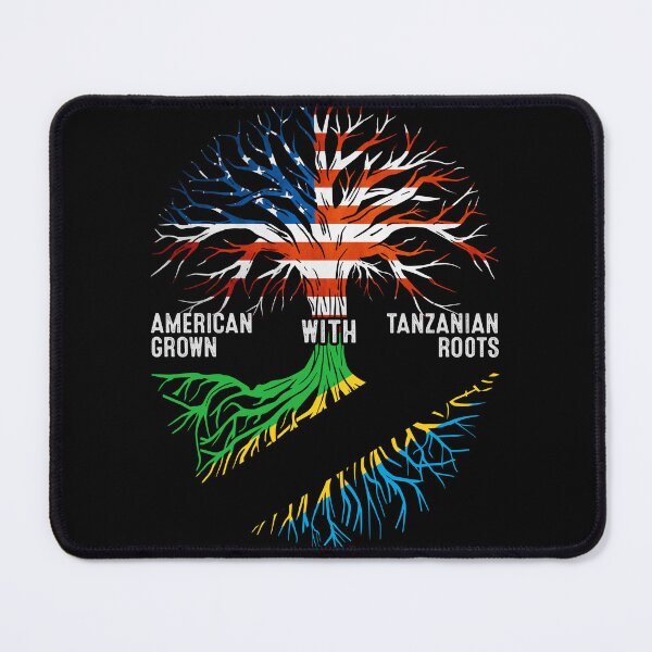 Item preview, American Grown With Tanzanian Roots Tree Tanzania Flag designed and sold by MoHaCo.