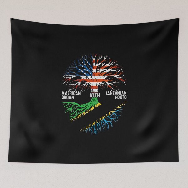 Item preview, American Grown With Tanzanian Roots Tree Tanzania Flag designed and sold by MoHaCo.