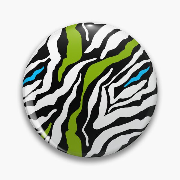 Item preview, GOWILD zebra endless pattern - green blue black designed and sold by GOWILDstyle.