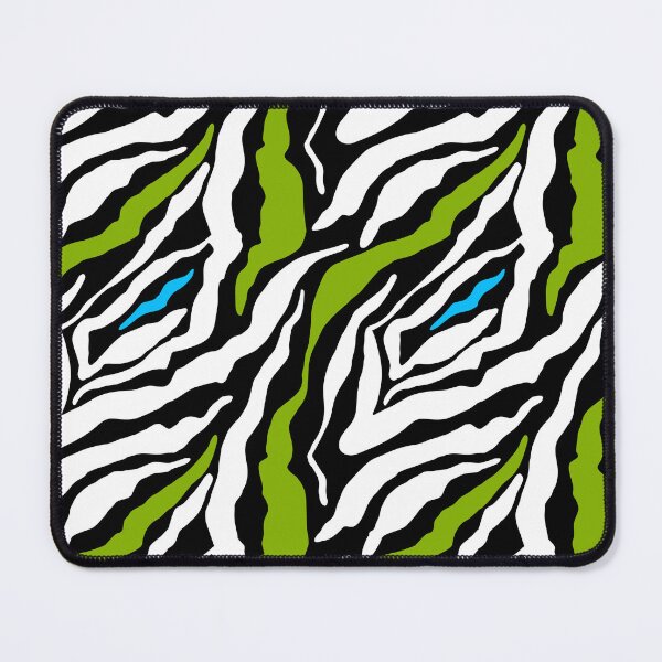 Item preview, GOWILD zebra endless pattern - green blue black designed and sold by GOWILDstyle.