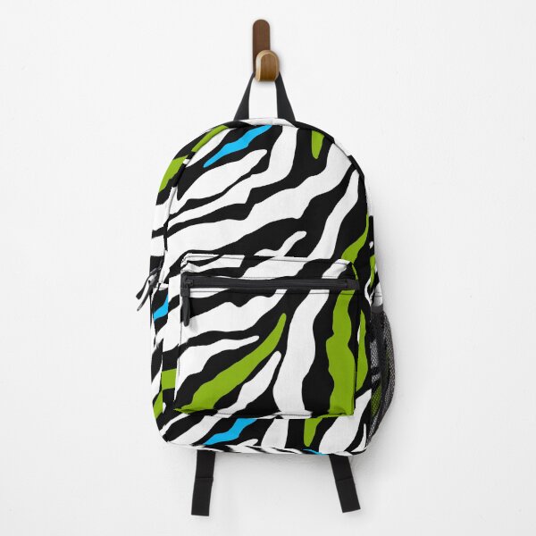 Item preview, GOWILD zebra endless pattern - green blue black designed and sold by GOWILDstyle.