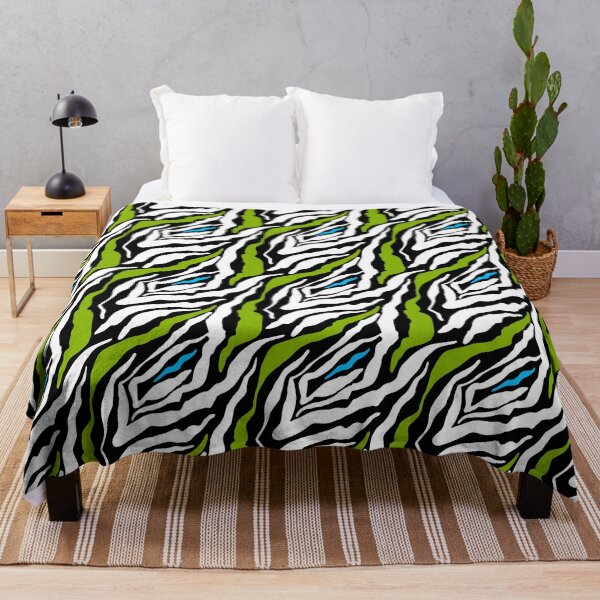 Item preview, GOWILD zebra endless pattern - green blue black designed and sold by GOWILDstyle.