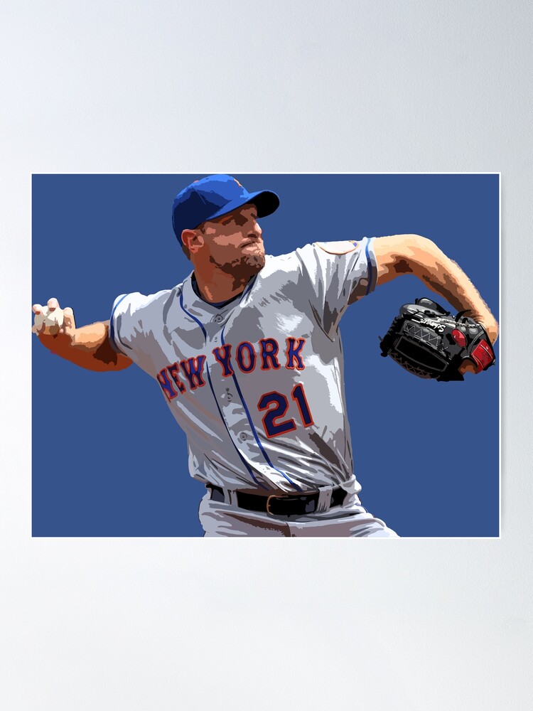  Max Scherzer Jersey Art New York Mets MLB Wall Art