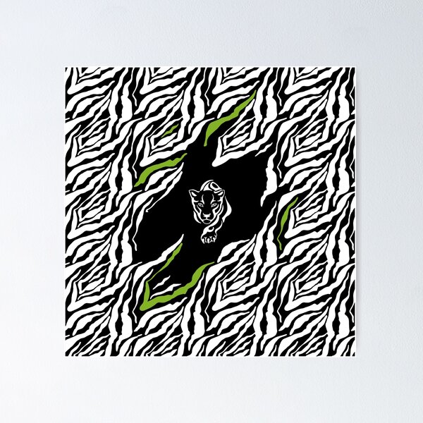 Item preview, GOWILD Seamless Zebra Panther / Cougar Design - black designed and sold by GOWILDstyle.