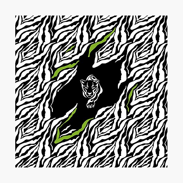 Artikelvorschau, GOWILD Seamless Zebra-Panther / Cougar Design - black entworfen und verkauft von GOWILDstyle.
