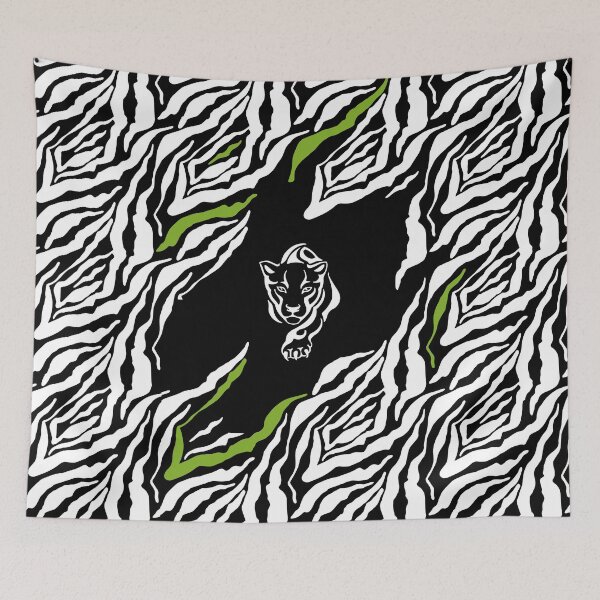 Item preview, GOWILD Seamless Zebra Panther / Cougar Design - black designed and sold by GOWILDstyle.