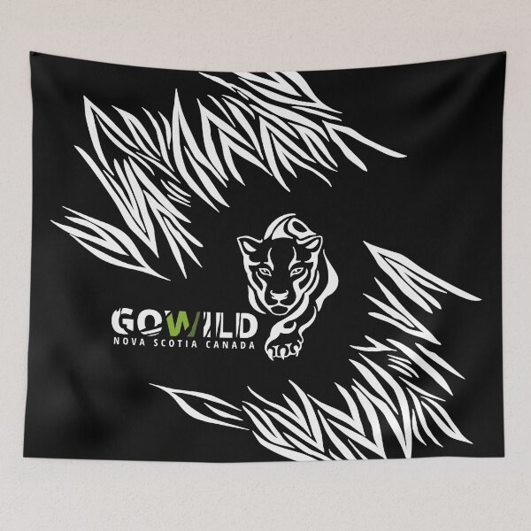 Item preview, GOWILD wildlife Canada, cougar design zebra style designed and sold by GOWILDstyle.