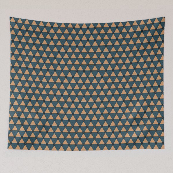 Item preview, Turquoise And Beige Triangle Pattern designed and sold by NikkiBear67.