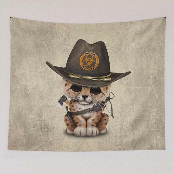 Item preview, Cute Leopard Cub Zombie Hunter designed and sold by JeffBartels.