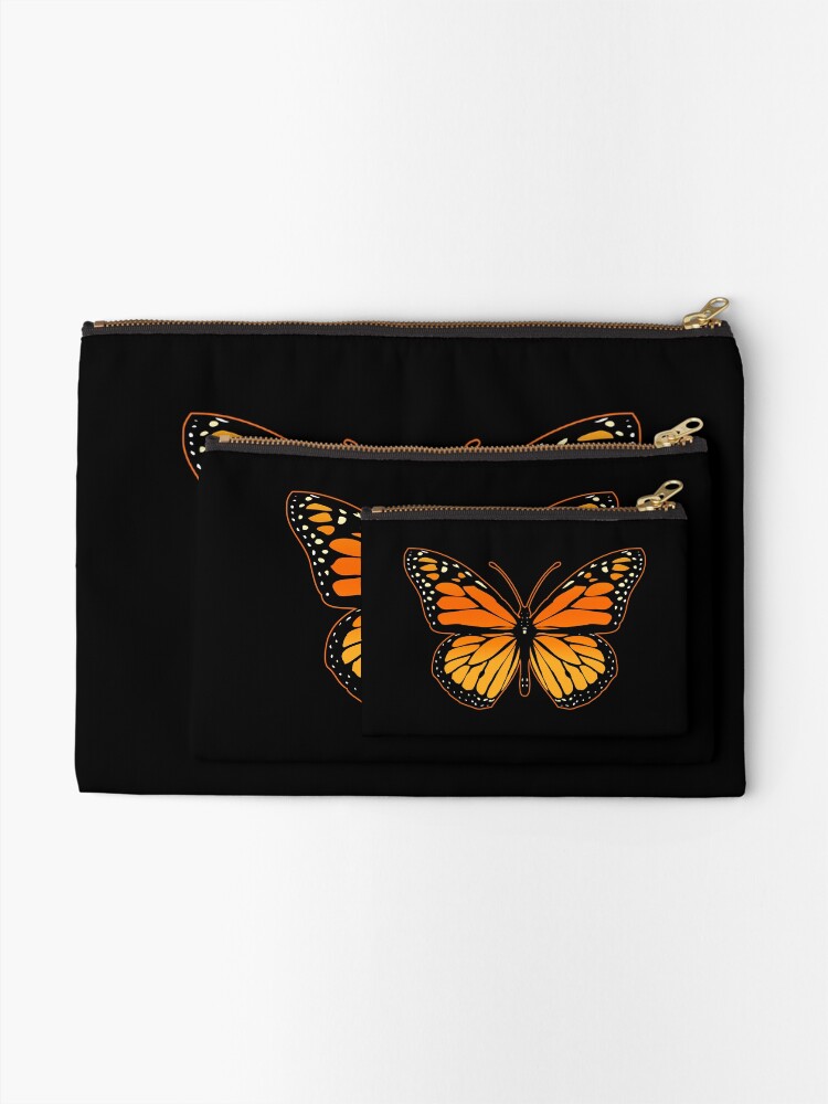 Alternate view of Monarch Butterfly Zipper Pouch