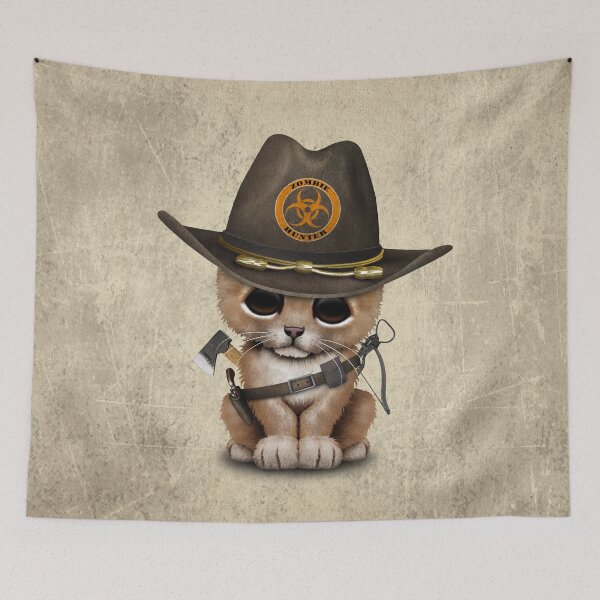 Item preview, Cute Lion Cub Zombie Hunter designed and sold by JeffBartels.
