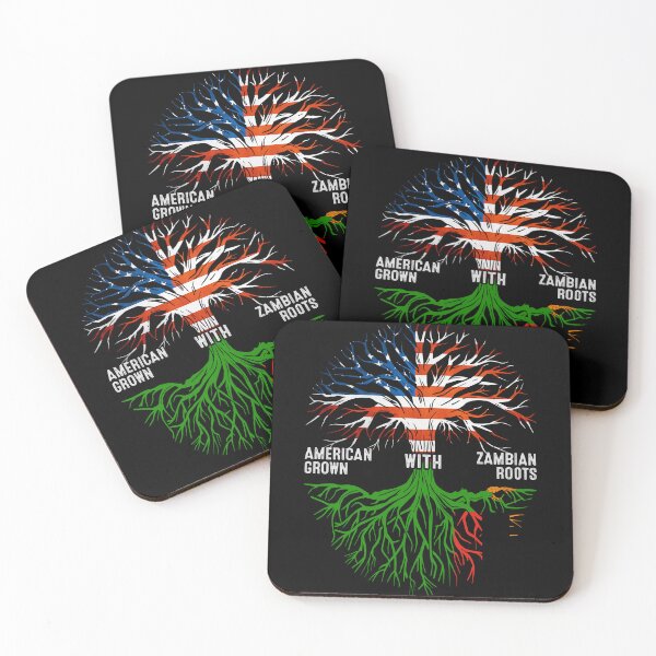 Item preview, American Grown With Zambian Roots Tree Zambia Flag designed and sold by MoHaCo.