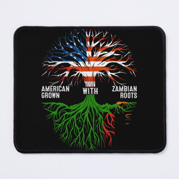 Item preview, American Grown With Zambian Roots Tree Zambia Flag designed and sold by MoHaCo.