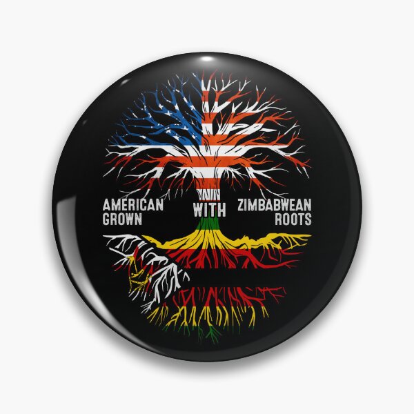 Item preview, American Grown With Zimbabwean Roots Tree Zimbabwe Flag designed and sold by MoHaCo.