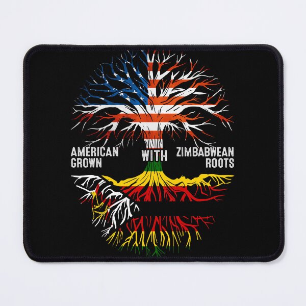 Item preview, American Grown With Zimbabwean Roots Tree Zimbabwe Flag designed and sold by MoHaCo.