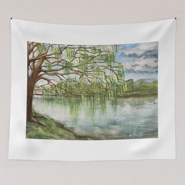 Item preview, Weeping Willow at Botanical Gardens designed and sold by FireEveryTime.