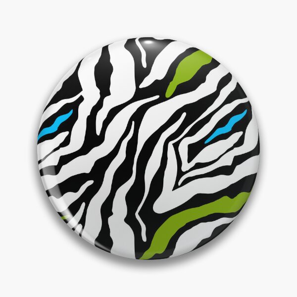 Item preview, GOWILD zebra endless pattern - green blue black - variation designed and sold by GOWILDstyle.