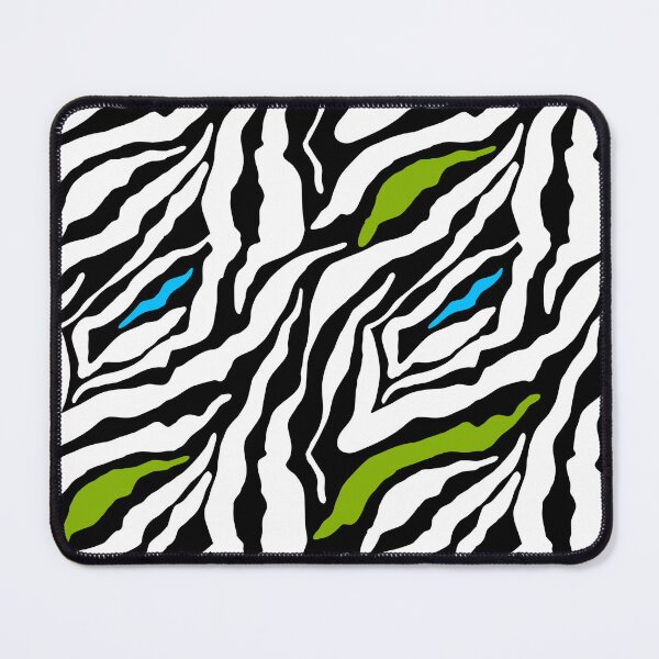 Item preview, GOWILD zebra endless pattern - green blue black - variation designed and sold by GOWILDstyle.