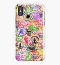 Vintage Passport Stamps iPhone Case