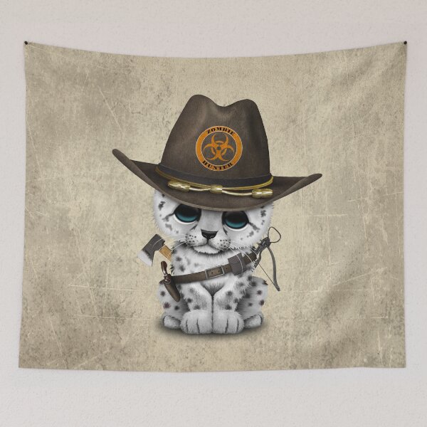 Item preview, Cute Snow Leopard Cub Zombie Hunter designed and sold by JeffBartels.