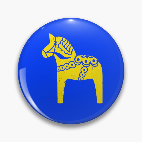 Item preview, Yellow Dala Horse Swedish Distressed Sweden Dalahost designed and sold by funnytshirtemp.